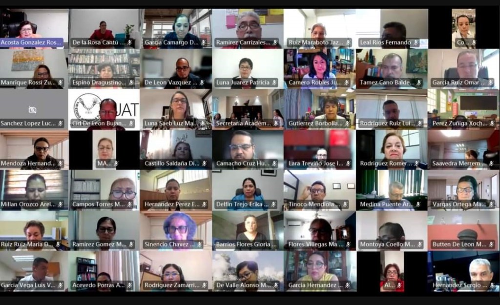 Pantalla con los asisntentes al diplomado