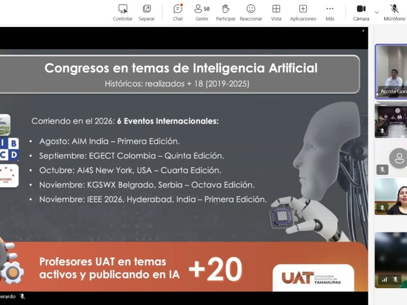 Integrantes de Cuerpo Académico asisten a reunión sobre el Manifiesto&nbsp;IA-UAT.